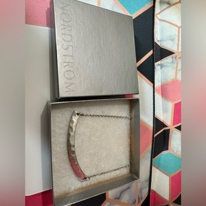 Lucky Brand Smile hammered sterling necklace